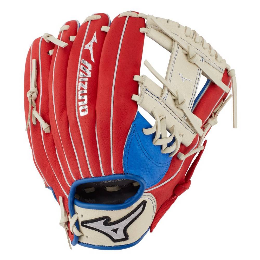 Guantes De Beisbol Mizuno Prospect Series PowerClose™ 11" Hombre Azul Real/Rojas Ofertas TGDF-82934